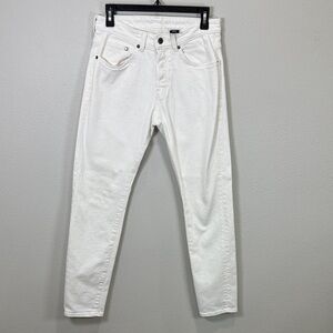 H&M Men's White Jeans‎ button fly skinny